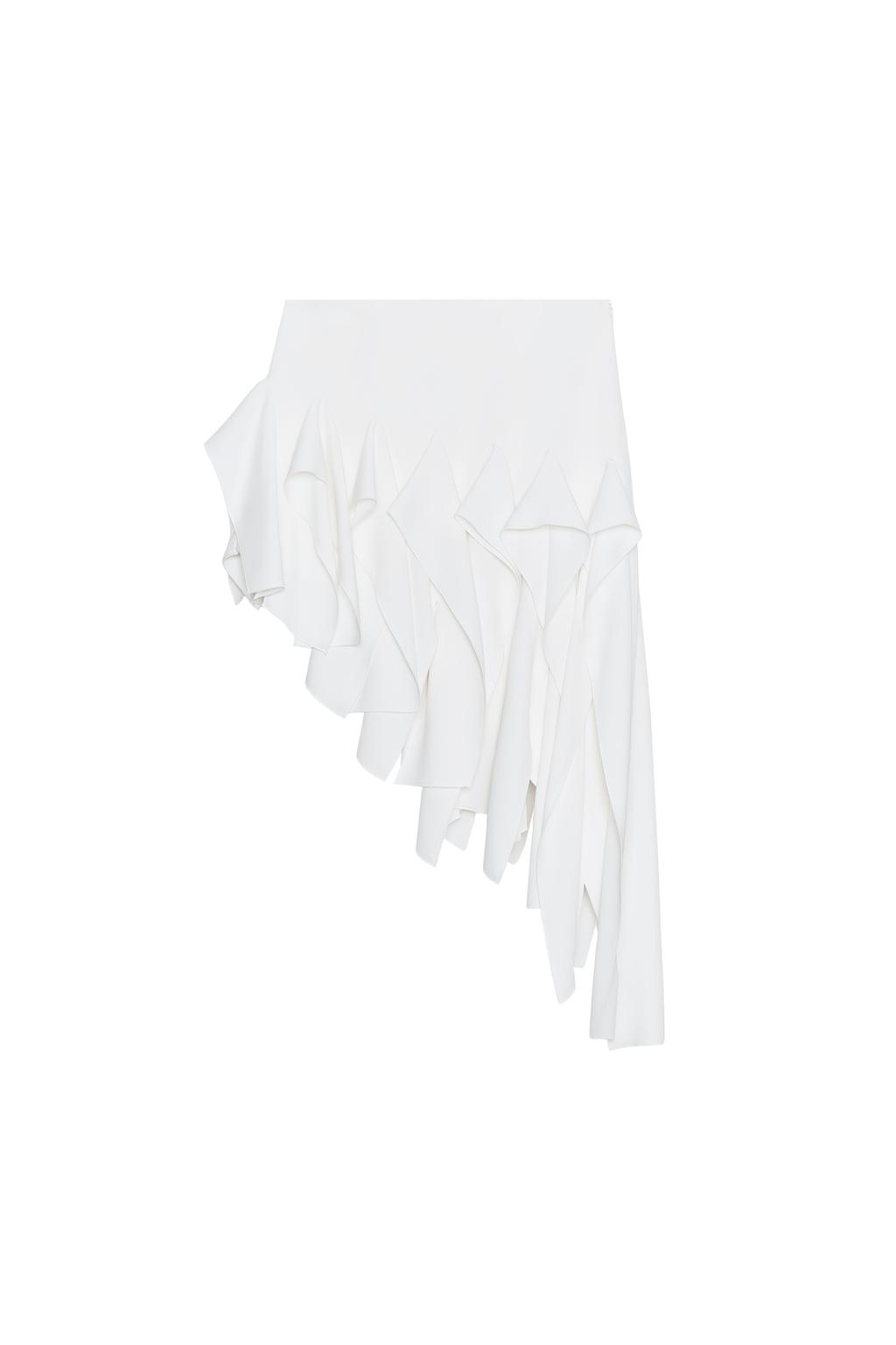 ZW COLLECTION ASYMMETRIC RUFFLED SKIRT - image 3