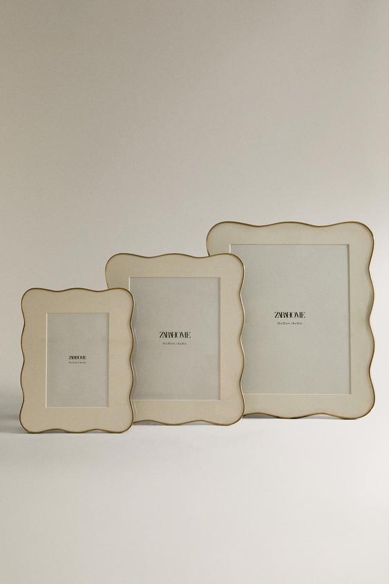 Zara WAVY METAL PHOTO FRAME - 金色 - 圖片 0