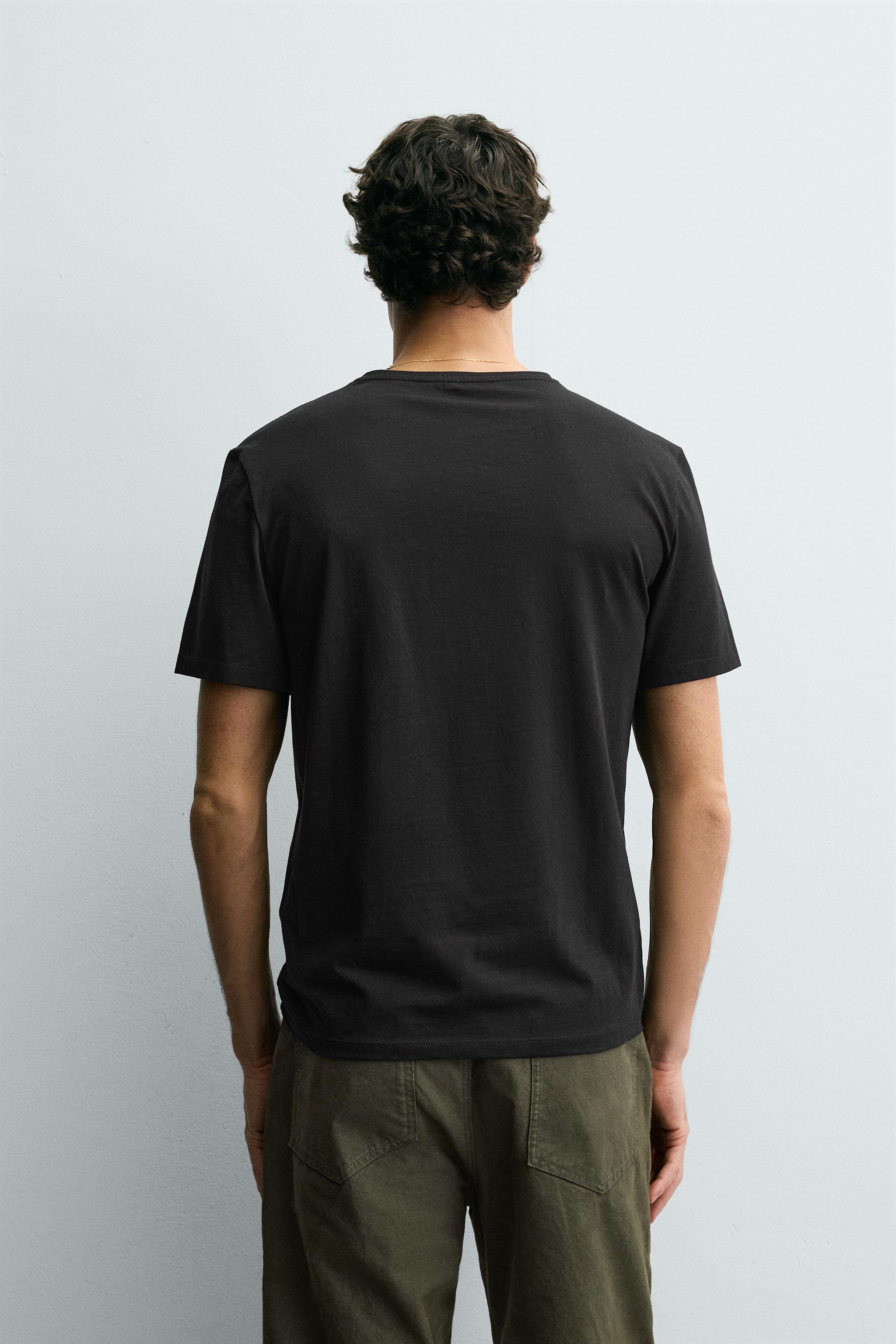 Мужские футболки Zara SLIM-FIT T-SHIRT /01 — фото 3