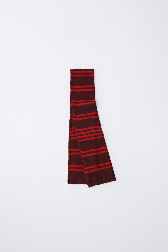 STRIPED PRINT KNIT SCARF - Bluish by Zara - Image 0