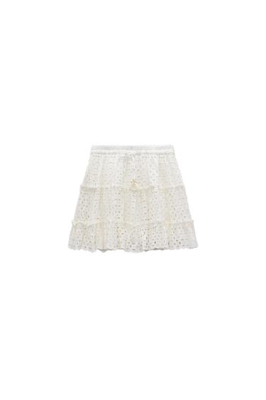 SHORT FRILLED SKIRT