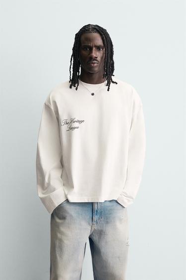 PRINTED SLOGAN T-SHIRT - White by Zara