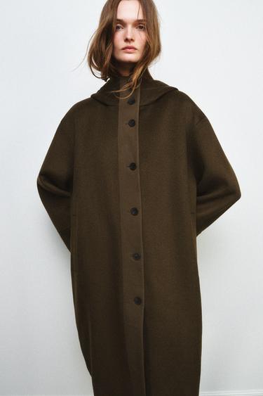 COMBINATION PARKA WITH WOOL ZW COLLECTION LIMITED EDITION - Khaki by Zara