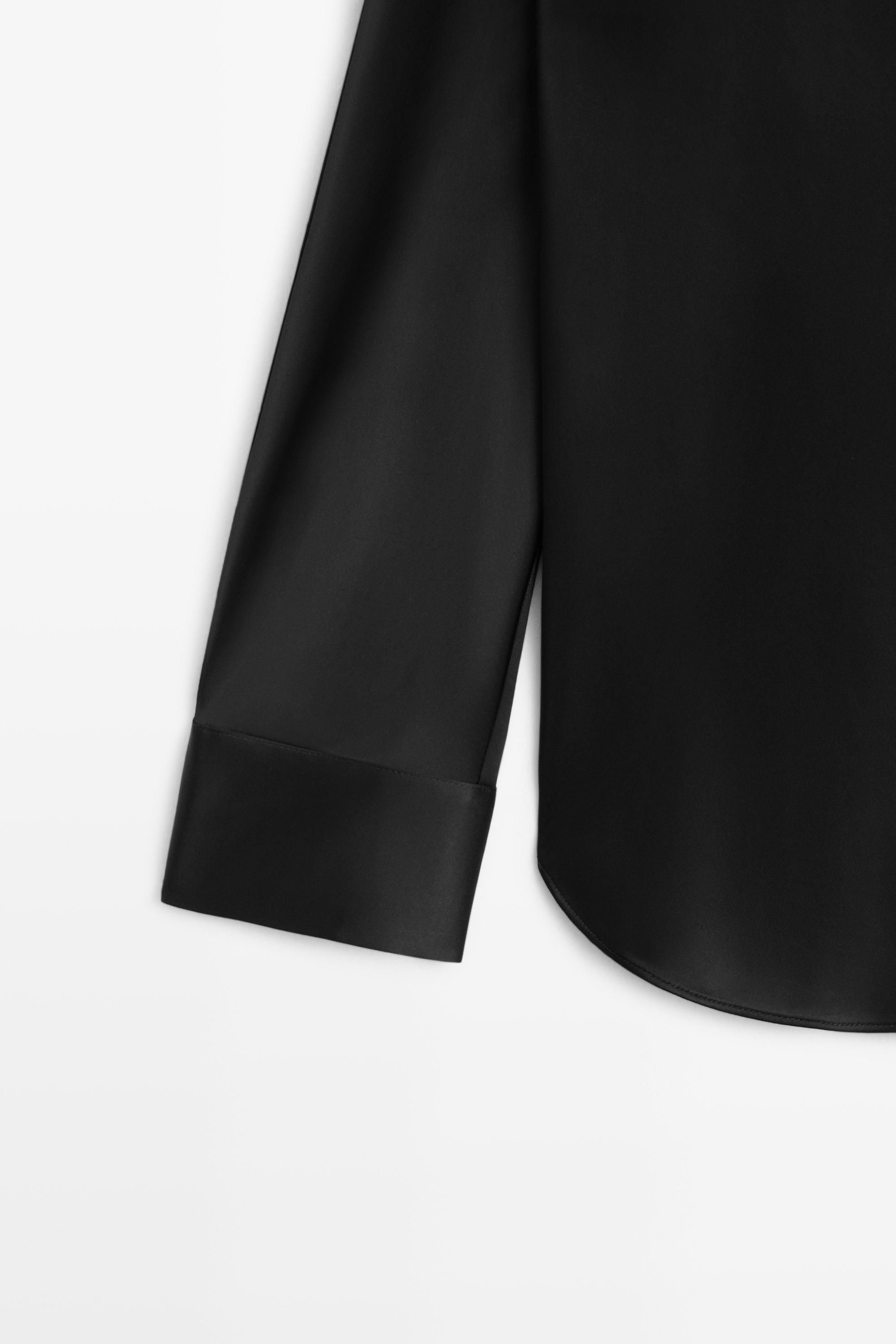 Flowing satin shirt