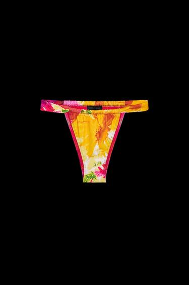 PRINTED TIE-SIDE BIKINI BOTTOMS - Multicoloured by Zara - Image 0