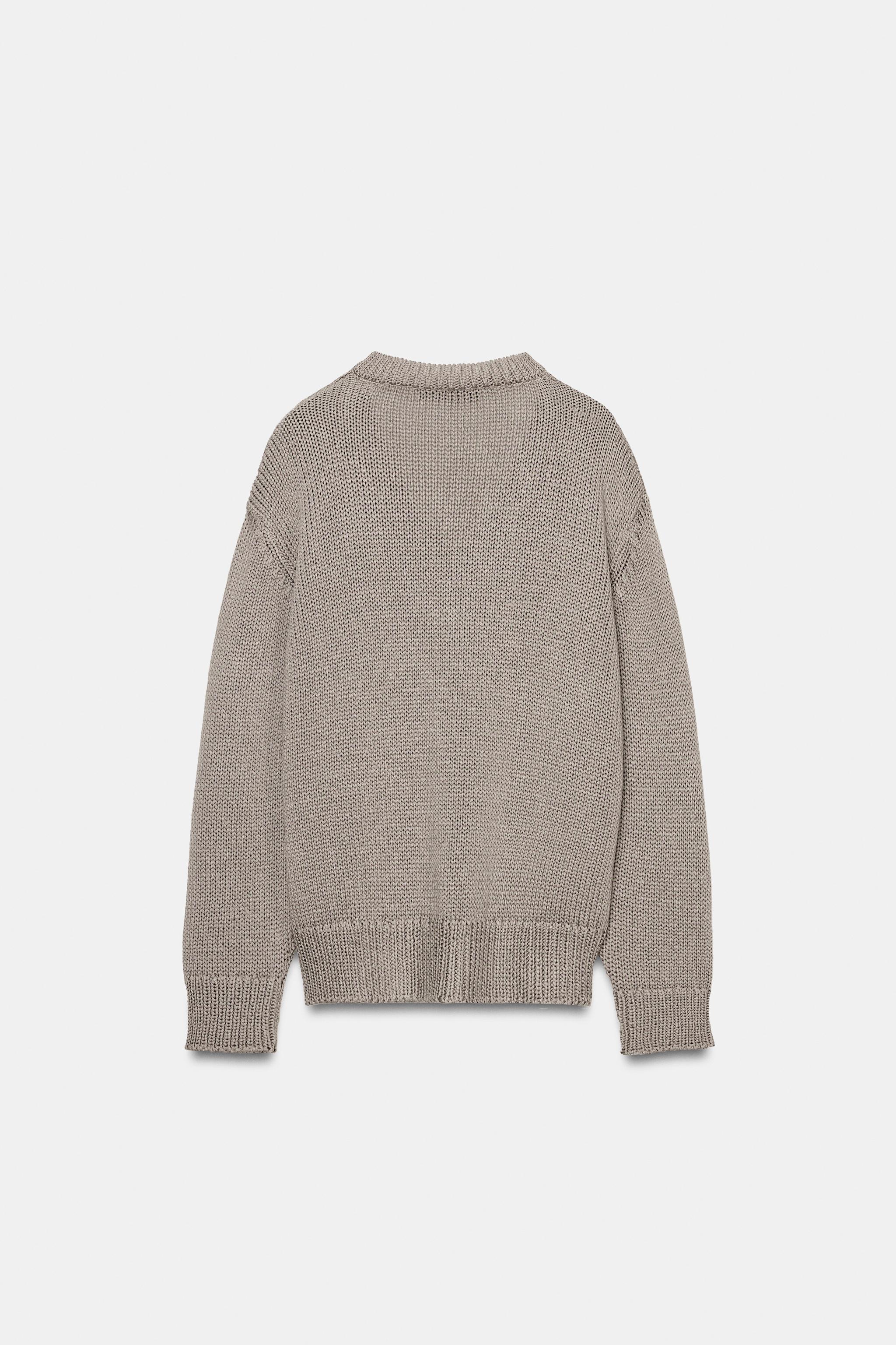 CHUNKY KNIT V-NECK JUMPER
