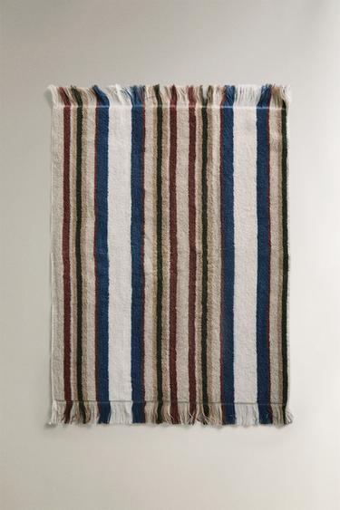 TORCHON ÉPONGE RAYURES - Bleu de Zara - Image 1