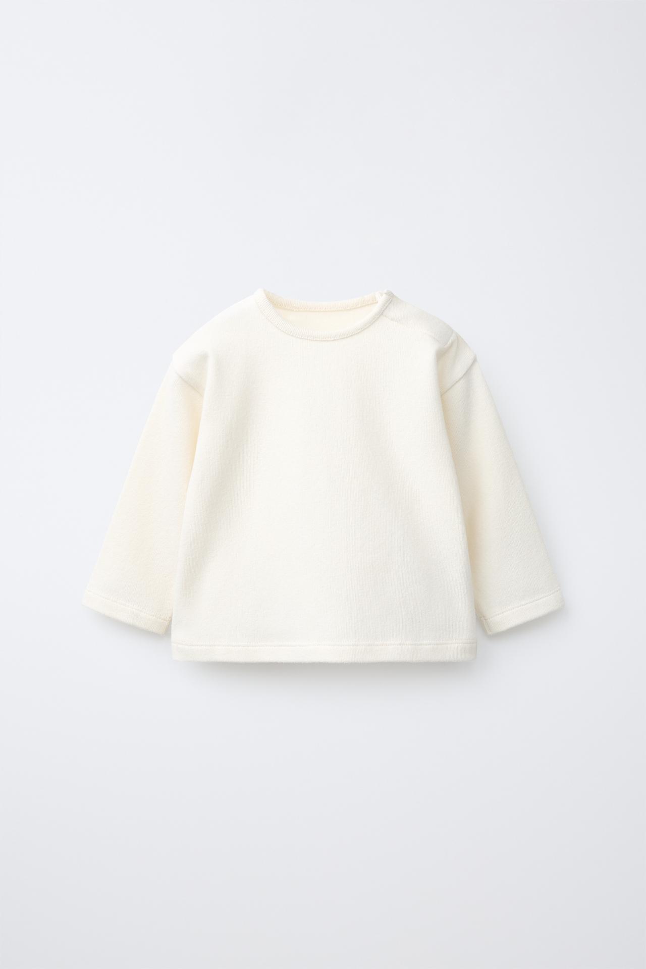 SOFT TOUCH PLAIN T-SHIRT — Ecru