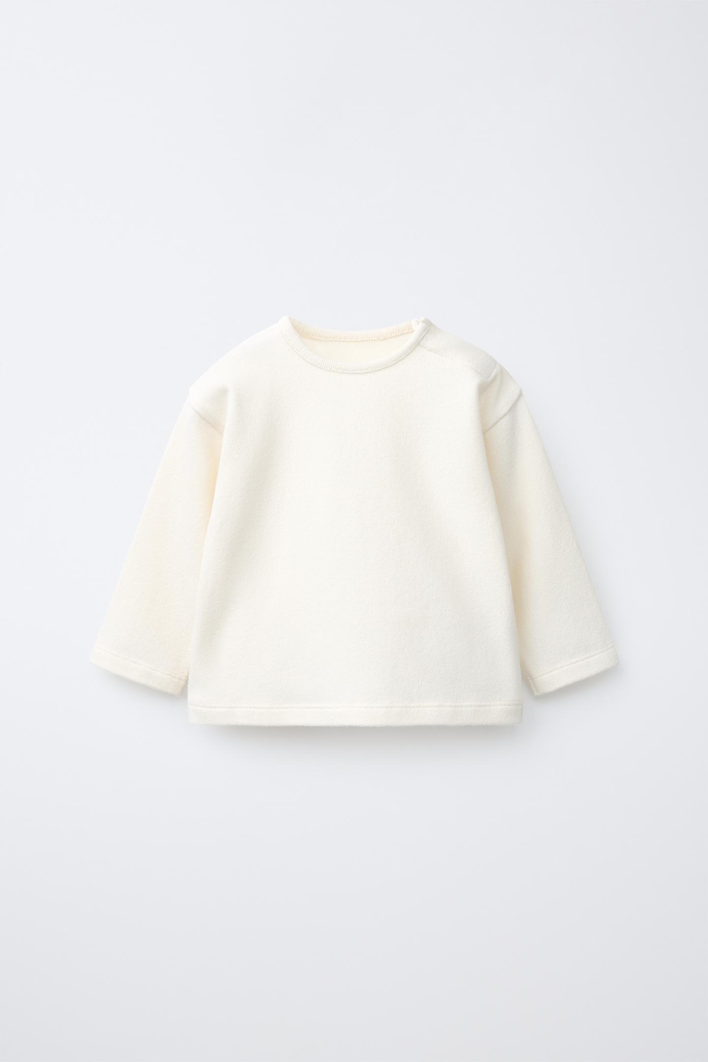 Детская футболка Zara Soft Touch Plain, цвет: Экрю — фото 1