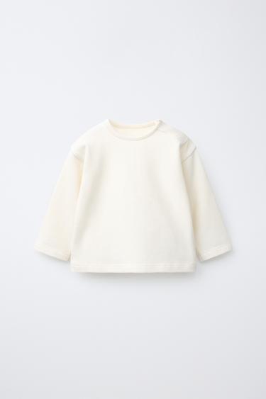 SOFT TOUCH PLAIN T-SHIRT — Ecru 1