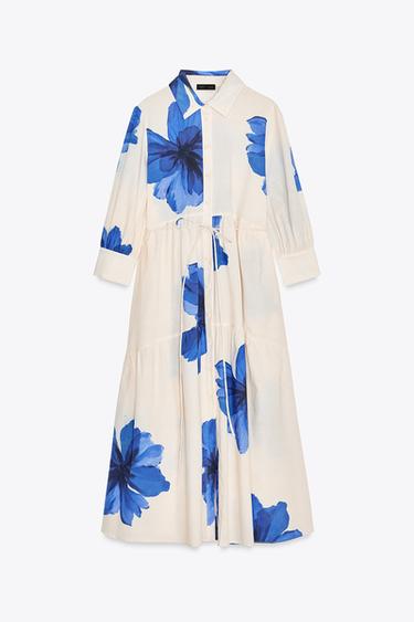 ZW COLLECTION PRINTED DRESS - Bluish by Zara - Image 0