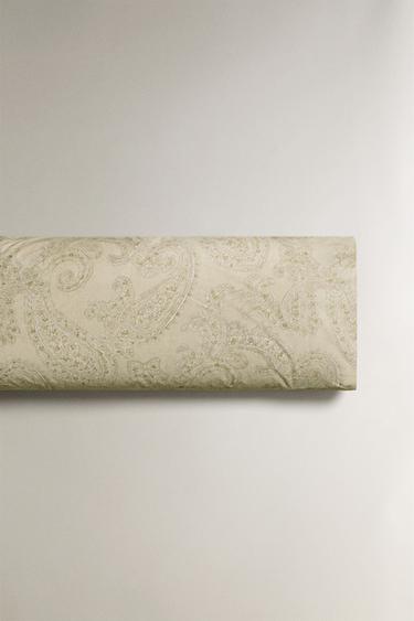 PAISLEY PRINT PILLOWCASE - Green by Zara - Image 4