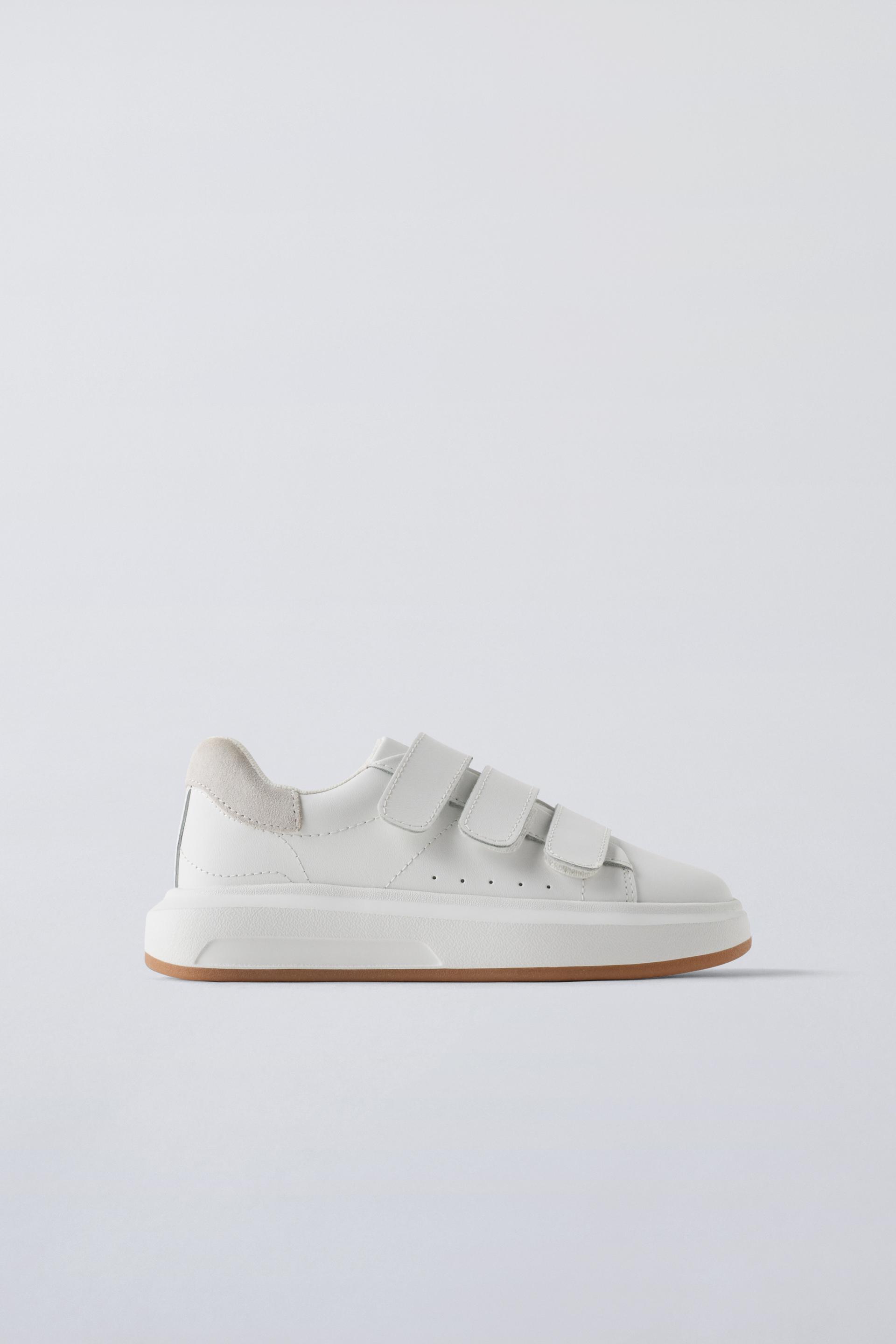 Leather white plimsolls hotsell