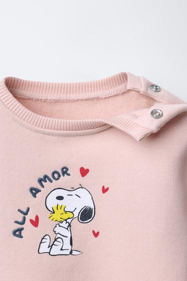 SNOOPY PEANUTS™ EMBROIDERED SWEATSHIRT - Pink by Zara - Image 2