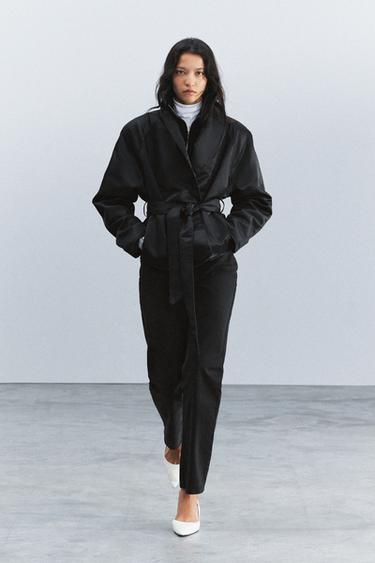 ZW COLLECTION BELTED JACKET — Black 2