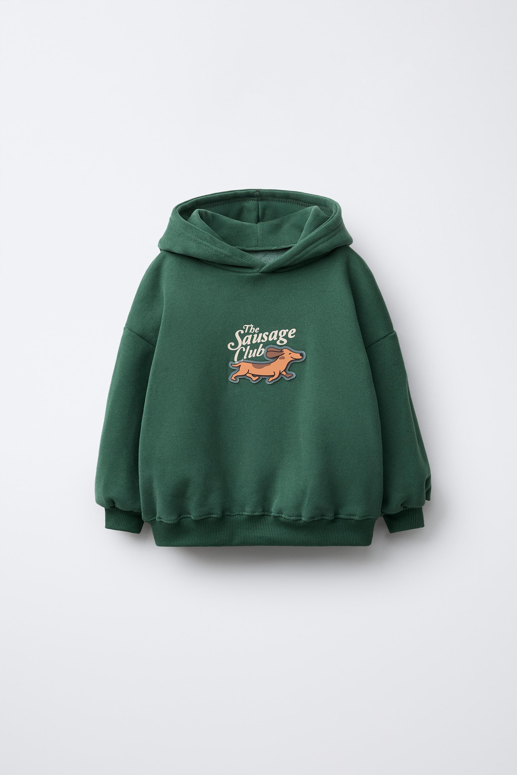 DACHSHUND HOODIE - Green | ZARA Canada