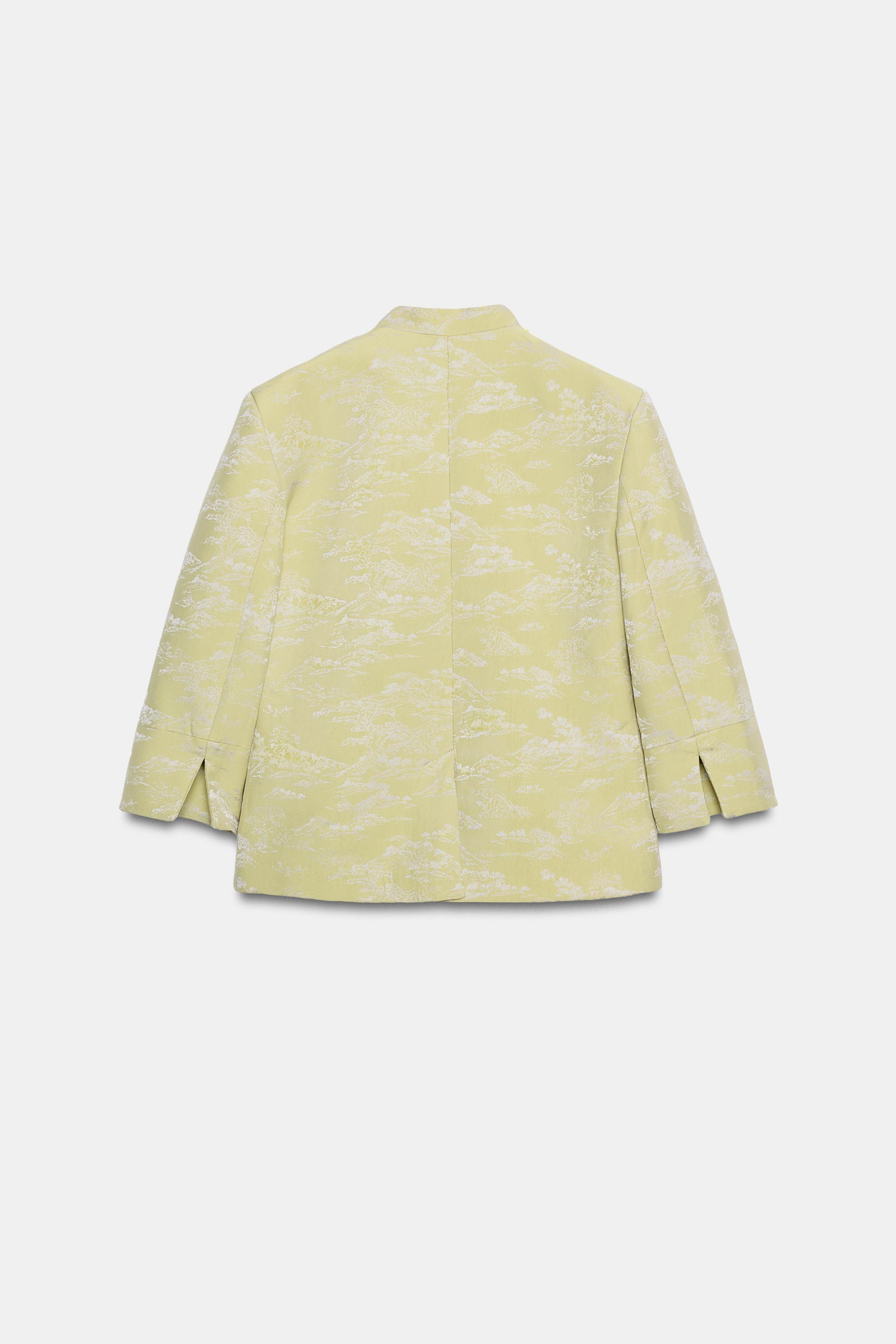 Женские пиджаки Zara JACQUARD FROG FASTENING BLAZER — фото 6