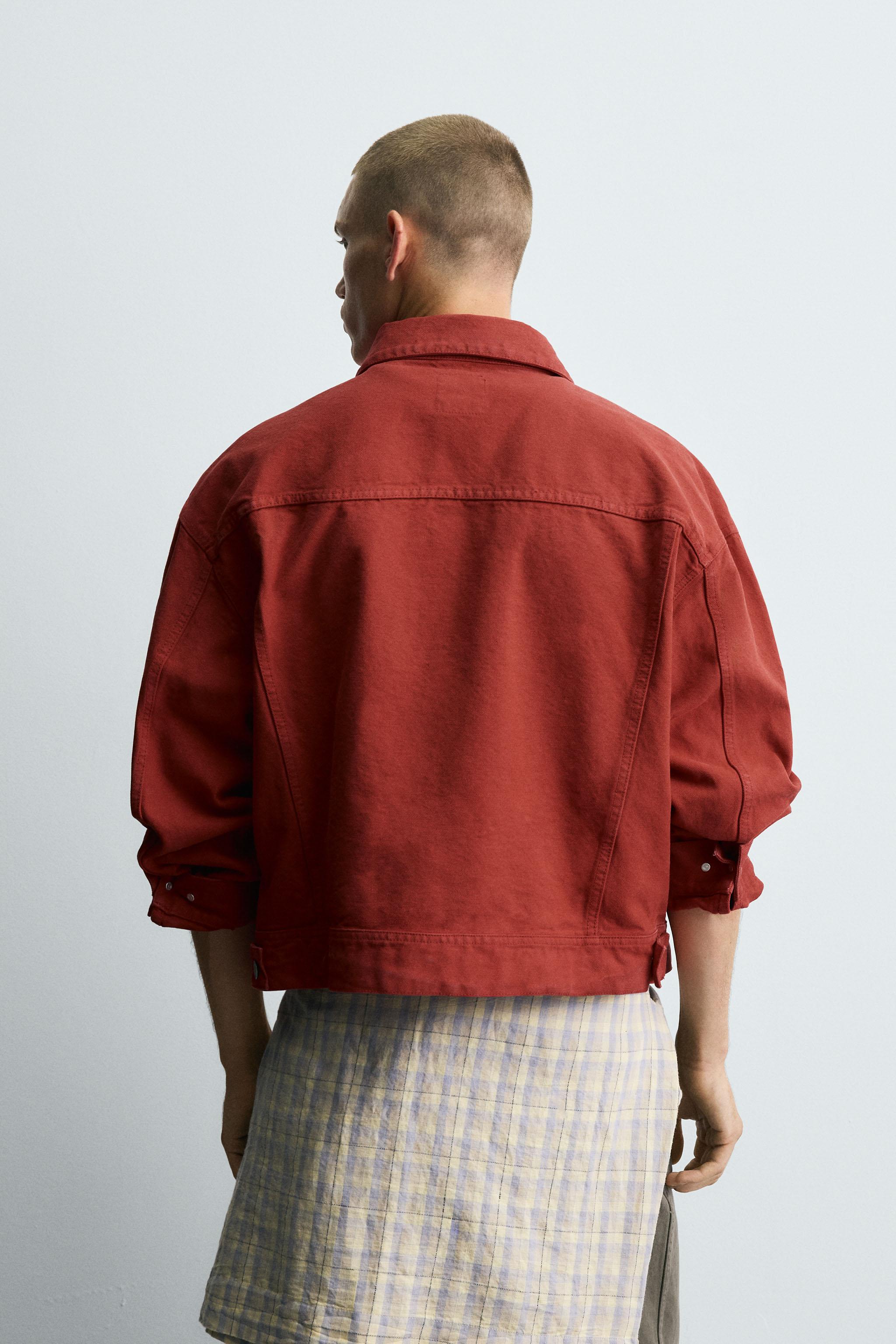 CROPPED FIT JACKET - Red | ZARA United States