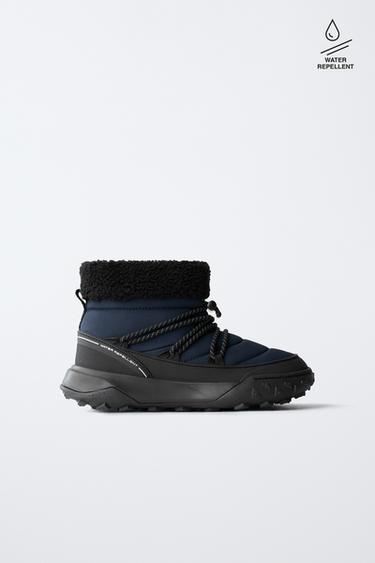 Zara WATER REPELLENT SNOW BOOTS - Blue