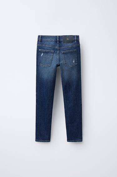 RIPPED SKINNY JEANS - Blue by Zara - Image 1