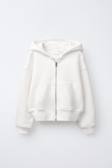 CLOSED © ZIP-UP HOODIE - Ecru by Zara