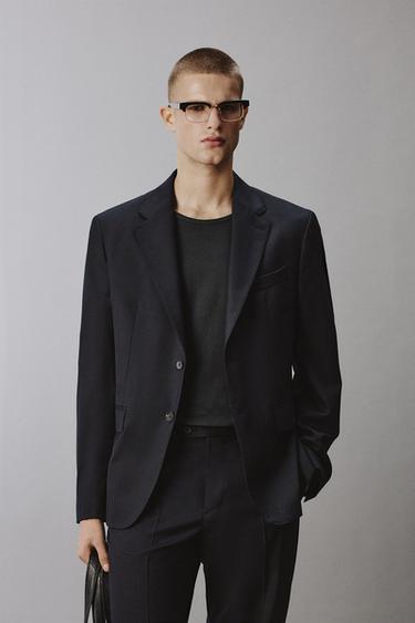 КОСТЮМНЫЙ ПИДЖАК ИЗ 100% ШЕРСТИ — МОРСКОЙ СИНИЙ от Zara