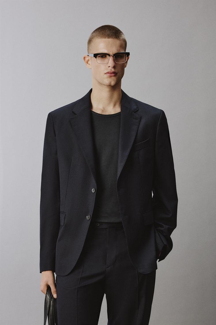 ZARA 100% WOOL SUIT BLAZER