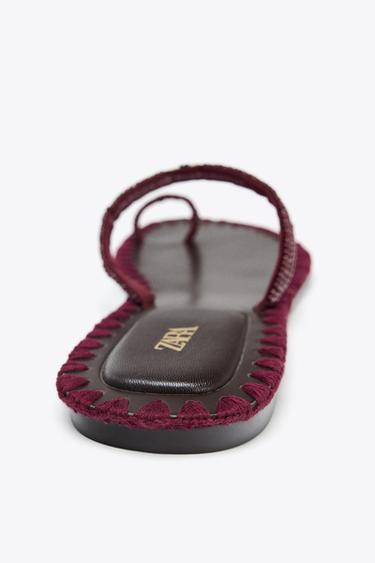 SANDALES SURPIQÛRE FANTAISIE - Bordeaux de Zara - Image 5