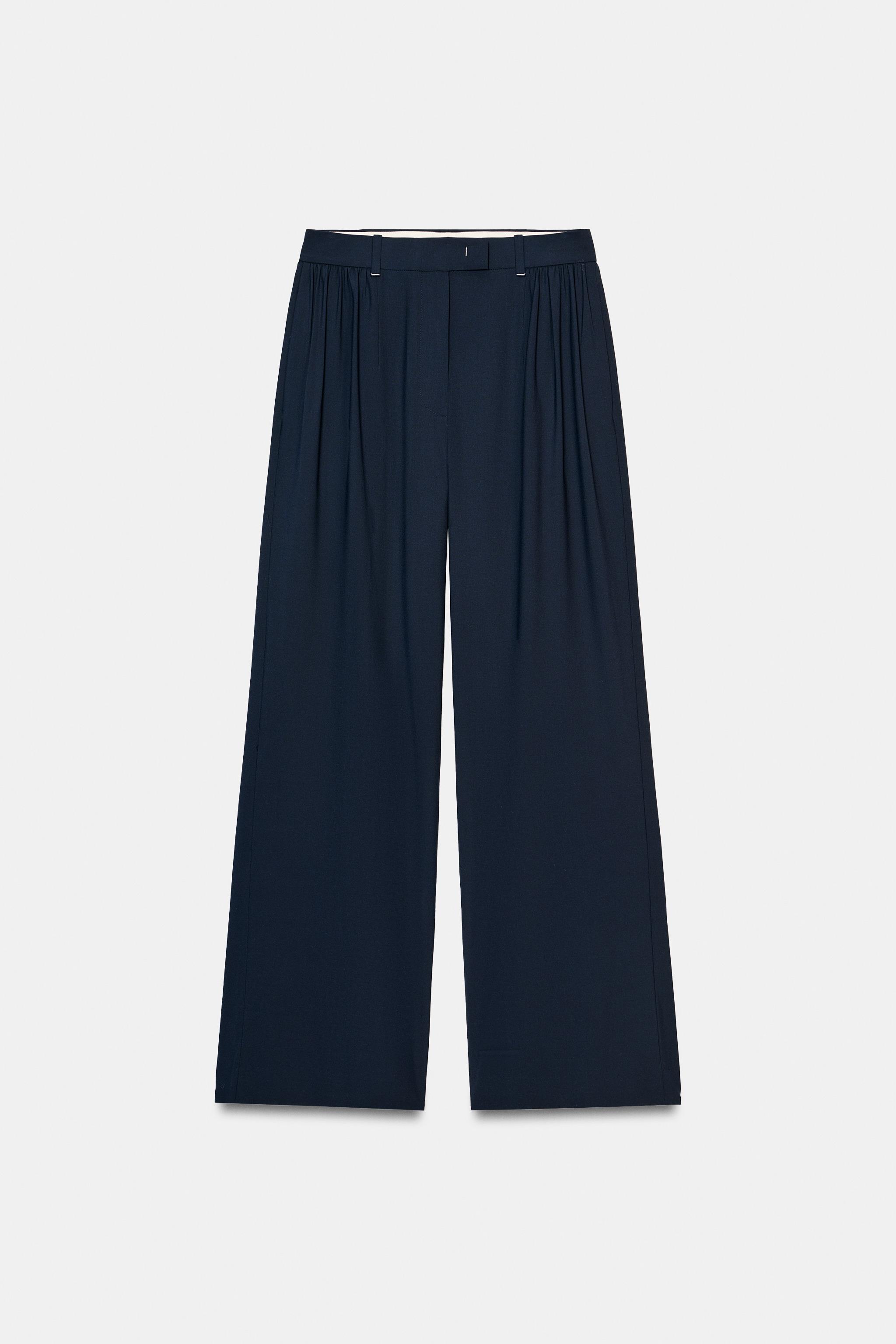 PANTALON À PLIS ET JAMBES LARGES ZW COLLECTION