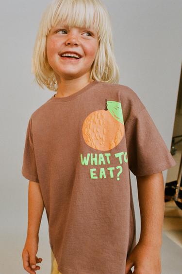 T-SHIRT MIT FRUCHT-PRINT - Hellbraun von Zara - Bild 0