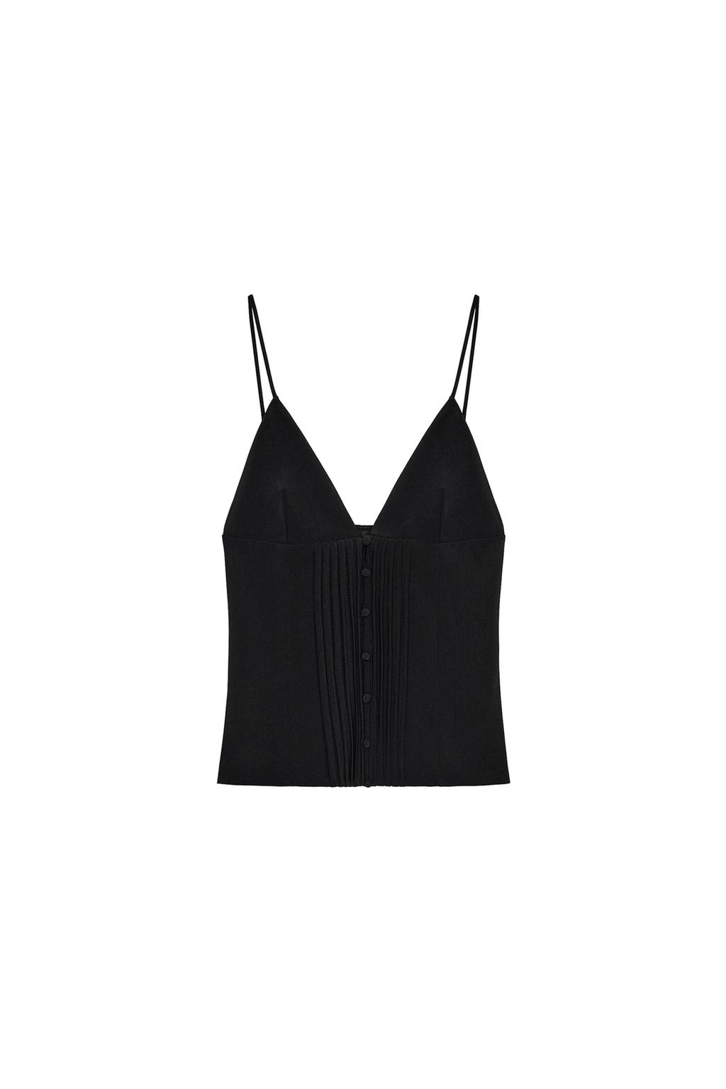 PLEATED STRAP TOP - image 3
