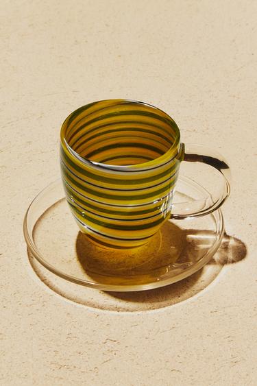 TASSE SOUCOUPE BOROSILICATE SPIRALE - Vert de Zara - Image 5