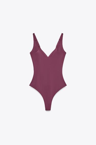 STRAPPY POLYAMIDE BODYSUIT - Purple by Zara - Image 5