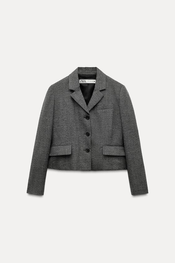 ΚΟΝΤΟ ΜΠΛΕΪΖΕΡ ZW COLLECTION - Γκρι του Zara - Εικόνα 9