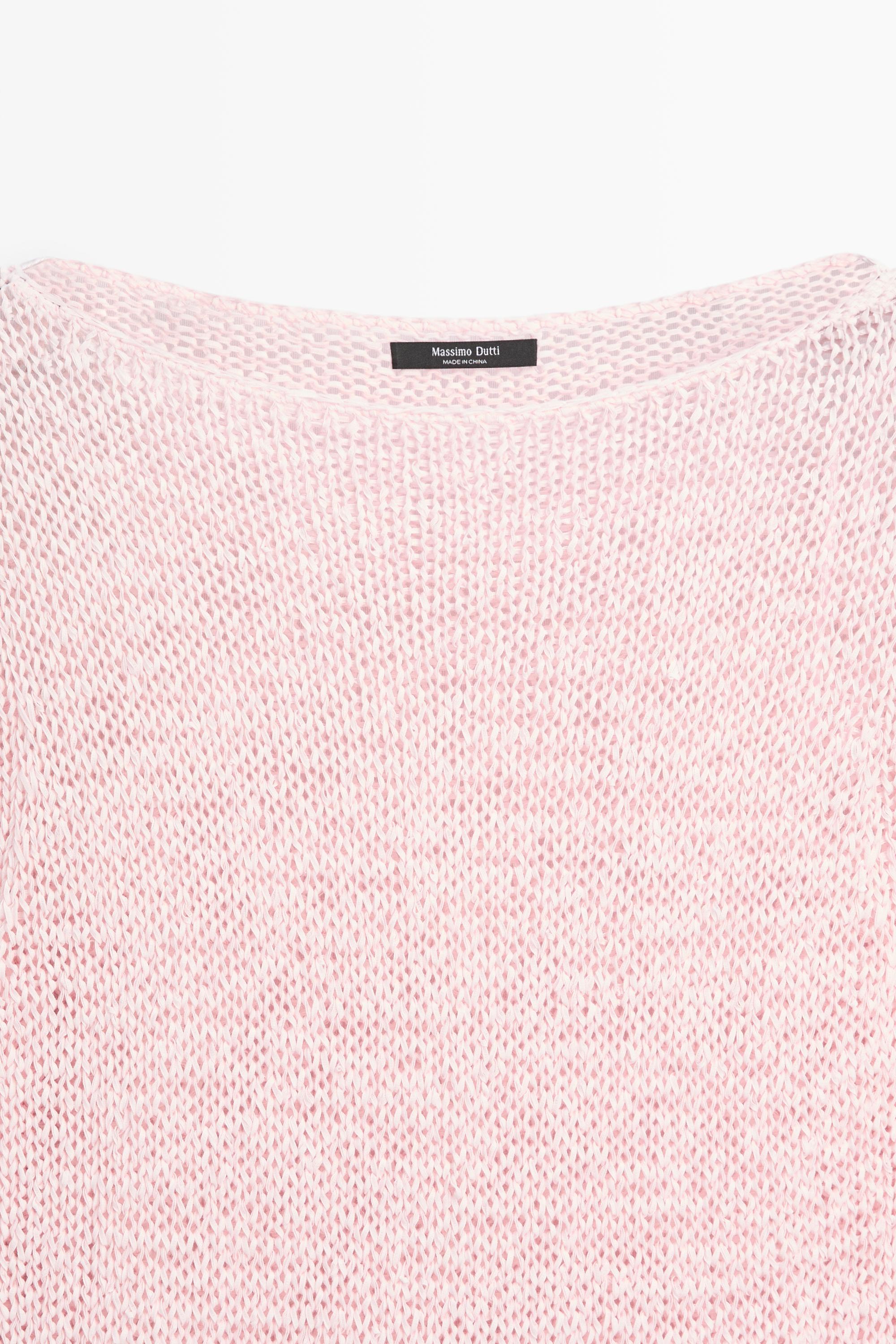 Boat neck knit sweater