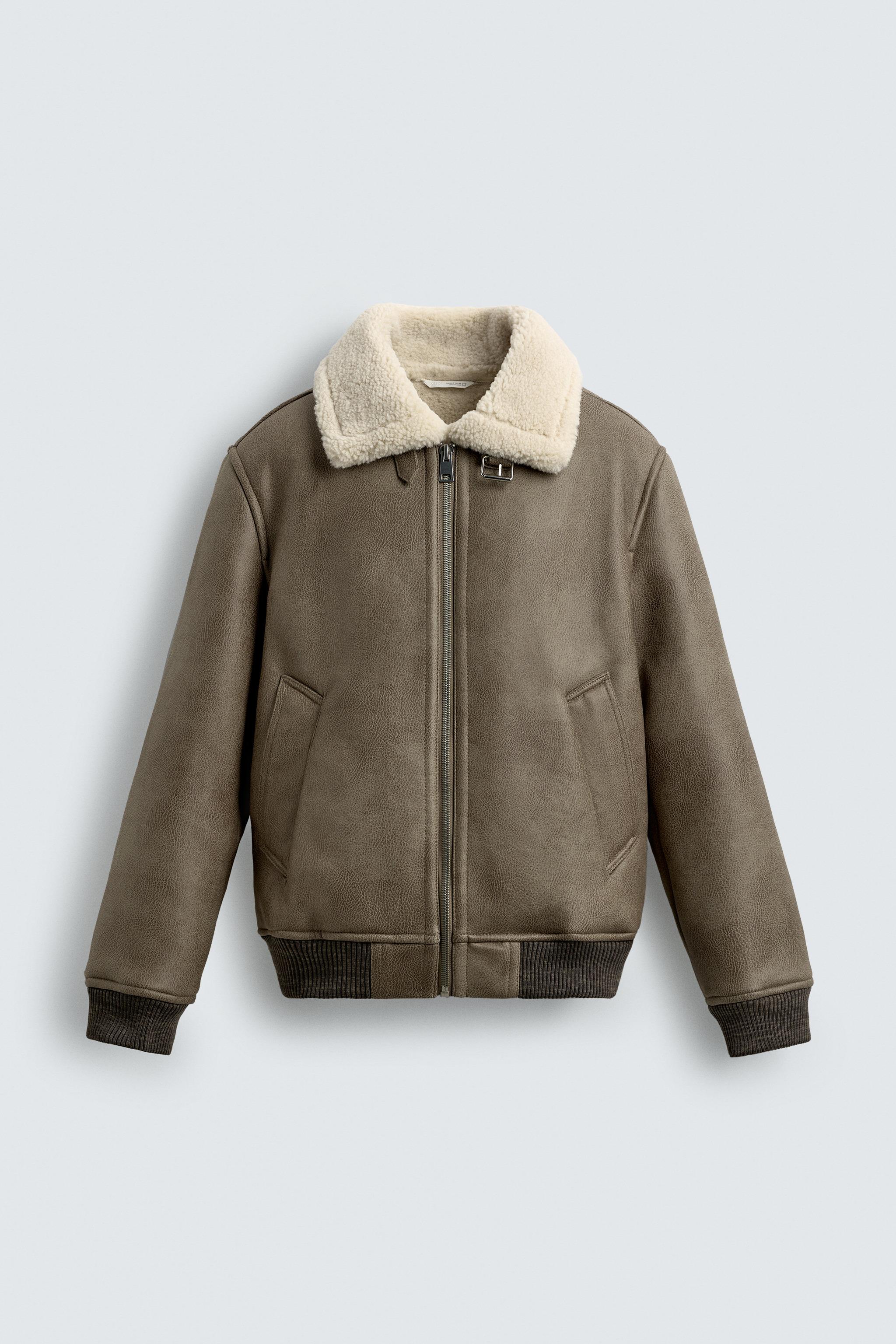 JAQUETA DE POLIURETANO DUPLA FACE - Caqui | ZARA Brasil