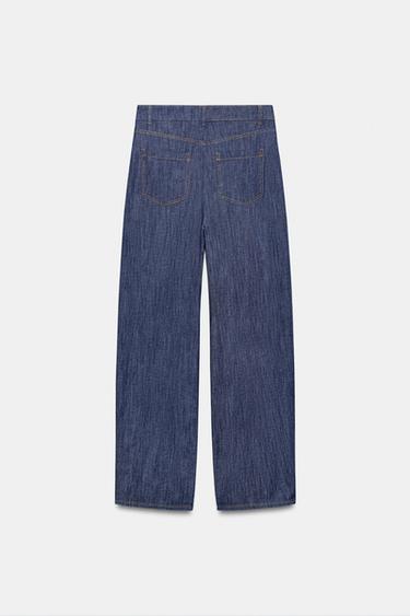 LINEN BLEND PLEATED TROUSERS - Indigo by Zara - Image 6