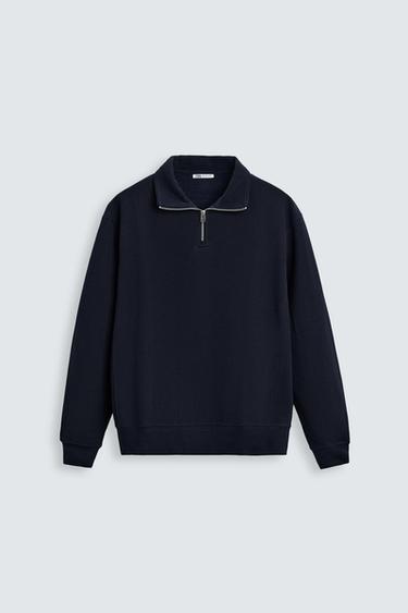 SUDADERA BÁSICA CUELLO CREMALLERA - Marino de Zara