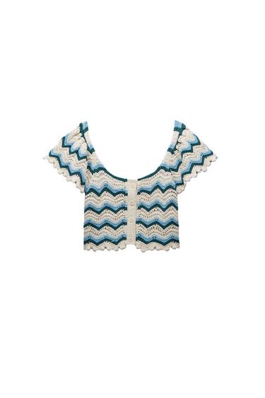 KNIT CROCHET TOP