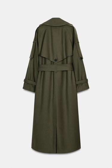 TRENCH OVERSIZE ZW COLLECTION ÉDITION LIMITÉE - Kaki clair de Zara - Image 6