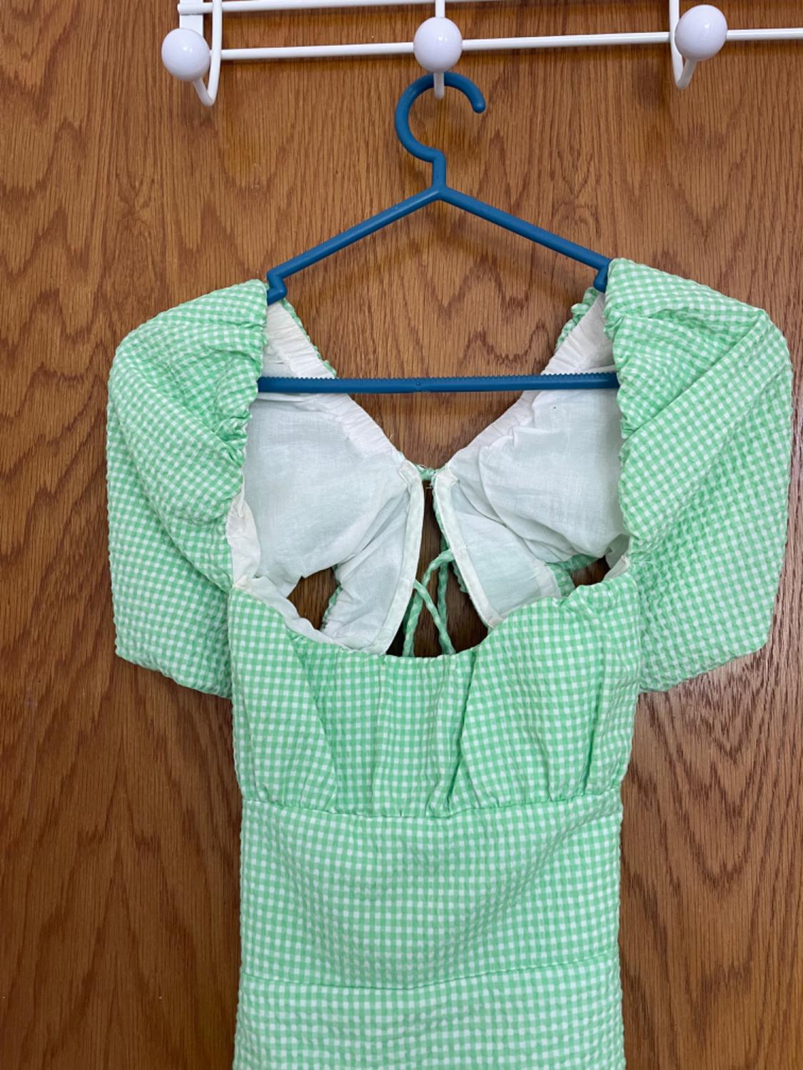 TEXTURED GINGHAM DRESS - Image 2