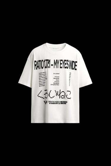 GRAPHIC TEXT T-SHIRT - White by Zara - Image 0
