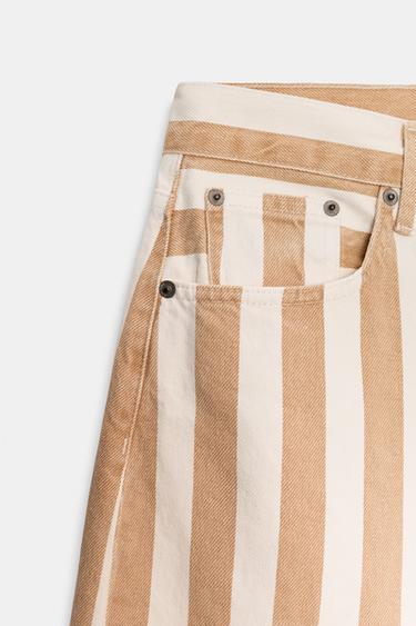 ZW COLLECTION STRIPED CULOTTES - Mid-ecru by Zara - Image 6
