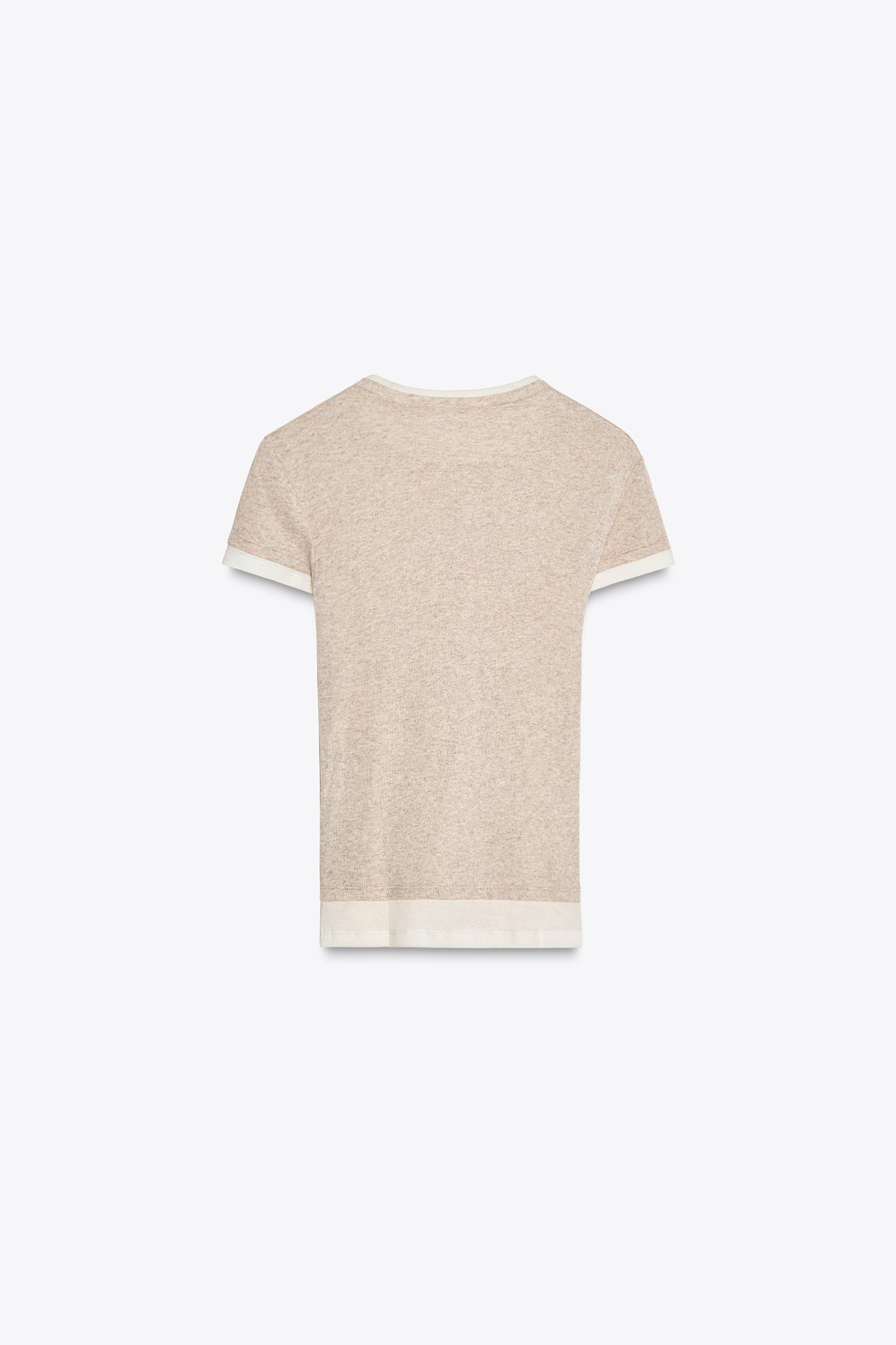 ZARA ダブルレイヤードデザインTシャツ S - メルカリ