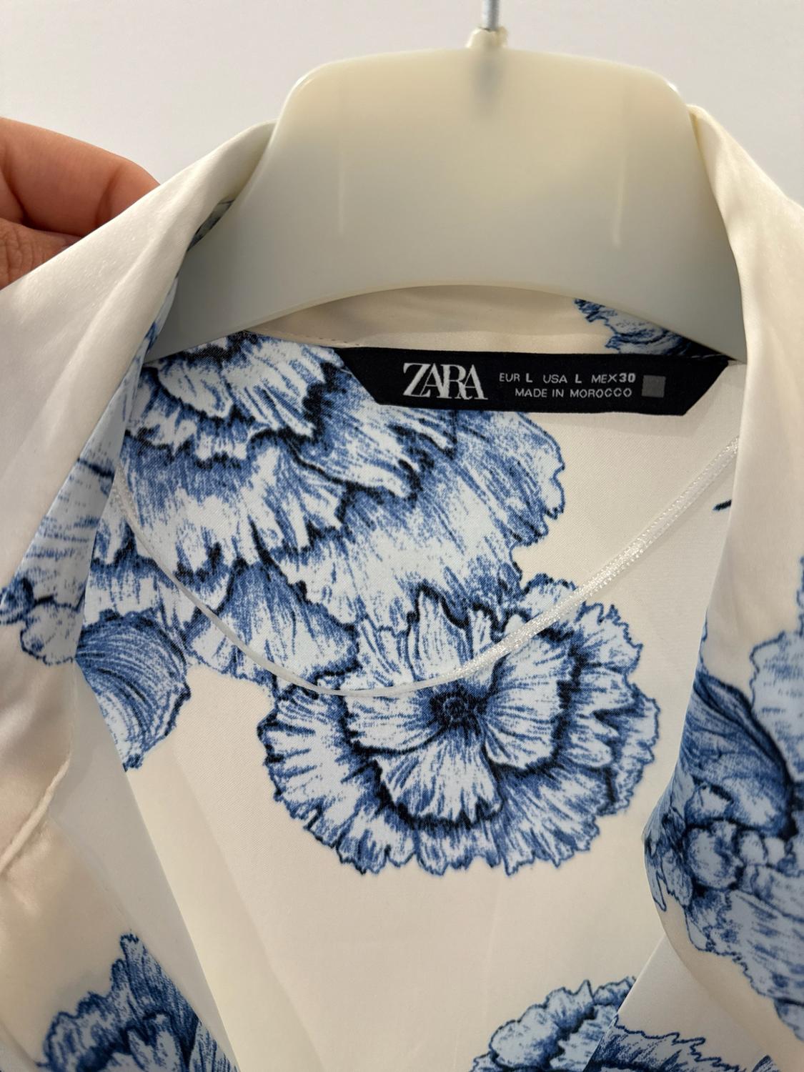 SATIN FLORAL PRINT SHIRT - Image 2