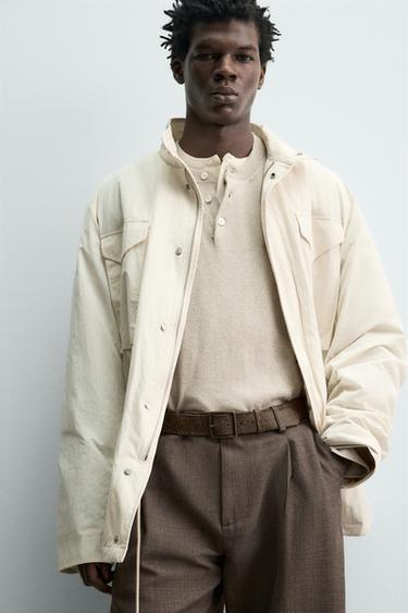 CEINTURE EN CUIR EFFET VINTAGE - Marron de Zara - Image 1