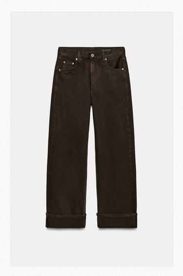 JEANS ZW COLLECTION BAGGY TIRO MEDIO - Marrón de Zara
