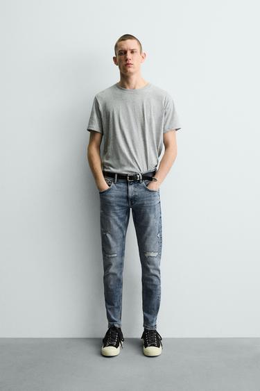 SKINNY FIT JEANS - Mid-blue by Zara