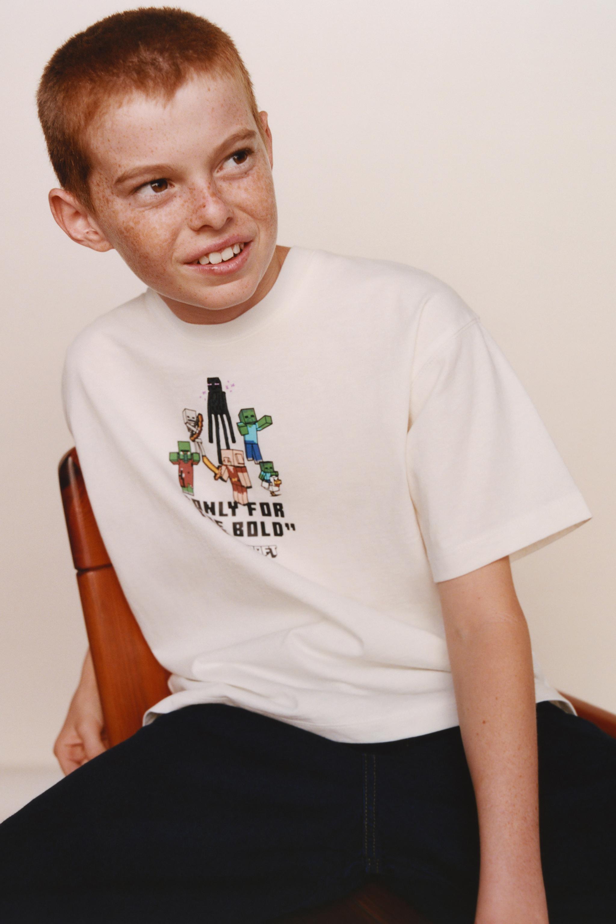 MINECRAFT © MOJANG AB. ™ Tシャツ - オフホワイト | ZARA Japan