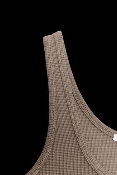 ÄRMELLOSES TOP - Braun / Braungrau von Zara